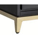 Edmund 31 X 28.5 inch Smoke Grey / Yellow Gold Night Stand